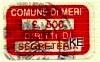 Marca da Bollo del Comune di MERI´ su Carta Bianca di dimensioni 20 x 13 mm