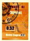 Marca da Bollo del Comune di MERONE su Carta Bianca di dimensioni 20,5 x 30 mm