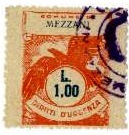 Marca da Bollo del Comune di MEZZANI su Carta Bianca Sottile di dimensioni 22 x 28 mm