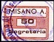 Marca da Bollo del Comune di MISANO ADRIATICO su Carta Bianca di dimensioni 20 x 14 mm