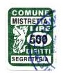 Marca da Bollo del Comune di MISTRETTA su Carta Bianca di dimensioni 16 x 21 mm