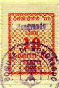 Marca da Bollo del Comune di MONGRANDO su Carta Bianca di dimensioni 22 x 30 mm