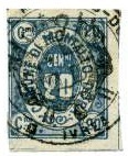 Marca da Bollo del Comune di MONTALTO DORA su Carta Bianca Sottile di dimensioni 22 x 28 mm