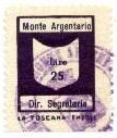 Marca da Bollo del Comune di MONTE ARGENTARIO su Carta Bianca di dimensioni 17,5 x 23,5 mm