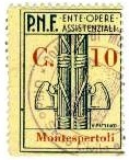 Marca da Bollo del Comune di MONTESPERTOLI su Carta Bianca di dimensioni 23 x 33 mm