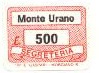 Marca da Bollo del Comune di MONTE URANO su Carta Bianca di dimensioni 19 x 14 mm
