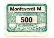 Marca da Bollo del Comune di MONTEVERDI MARITTIMO su Carta Bianca di dimensioni 19 x 13 mm