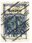 Marca da Bollo del Comune di MONTIERI su Carta Bianca di dimensioni 20 x 31 mm