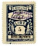Marca da Bollo del Comune di MONTORO INFERIORE su Carta Bianca di dimensioni 22,5 x 30,5 mm