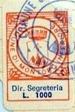 Marca da Bollo del Comune di MONTORO INFERIORE su Carta Bianca di dimensioni 19 x 27 mm