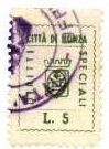 Marca da Bollo del Comune di MONZA su Carta Bianca di dimensioni 17 x 24 mm