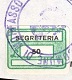 Marca da Bollo del Comune di MORFASSO su Carta Bianca di dimensioni 19 x 13 mm