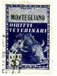 Marca da Bollo del Comune di MORTEGLIANO su Carta Bianca Sottile di dimensioni 21 x 31,5 mm
