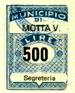 Marca da Bollo del Comune di MOTTA VISCONTI su Carta Bianca di dimensioni 21,5 x 29,5 mm