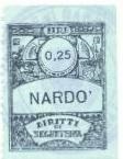 Marca da Bollo del Comune di NARDO´ su Carta Bianca Sottile di dimensioni 21 x 28,5 mm