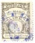Marca da Bollo del Comune di NARO su Carta Bianca di dimensioni 22 x 29,5 mm