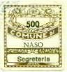 Marca da Bollo del Comune di NASO su Carta Bianca di dimensioni 19 x 21 mm