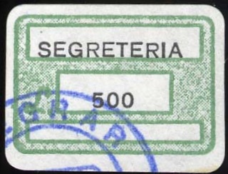 Marca da Bollo del Comune di NEGRAR su Carta Bianca di dimensioni 19 x13,5 mm