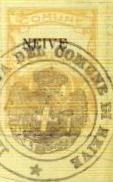 Marca da Bollo del Comune di NEIVE su Carta Bianca di dimensioni 21,5 x 29,5 mm