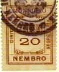 Marca da Bollo del Comune di NEMBRO su Carta Bianca Sottile di dimensioni 21,5 x 28 mm