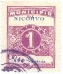 Marca da Bollo del Comune di NICORVO su Carta Bianca Sottile di dimensioni 22 x 29 mm