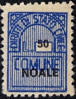 Marca da Bollo del Comune di NOALE su Carta Bianca di dimensioni 15 x 20 mm