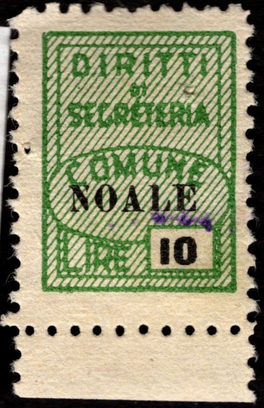 Marca da Bollo del Comune di NOALE su Carta Bianca di dimensioni 15 x 20 mm