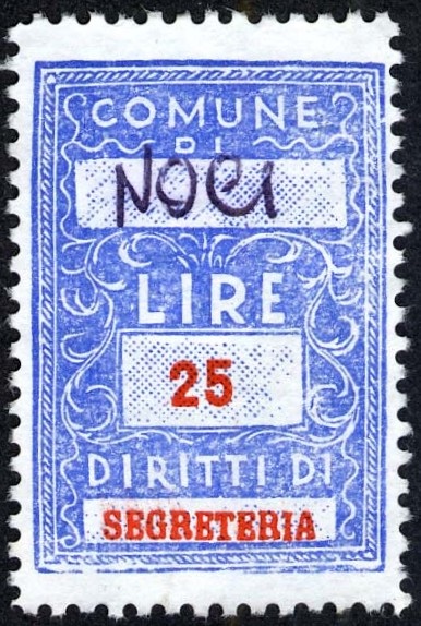Marca da Bollo del Comune di NOCI su Carta Bianca di dimensioni 22 x 32 mm