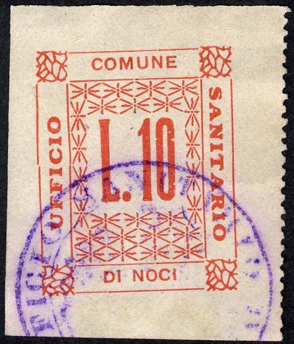 Marca da Bollo del Comune di NOCI su Carta Bianca di dimensioni mm