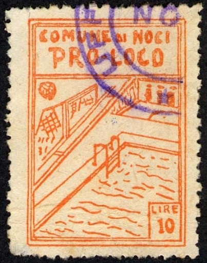 Marca da Bollo del Comune di NOCI su Carta Bianca di dimensioni 21,5 x 30,5 mm