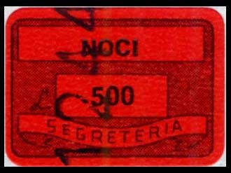 Marca da Bollo del Comune di NOCI su Carta Bianca di dimensioni 20 x 14 mm