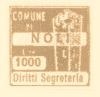 Marca da Bollo del Comune di NOLI su Carta Bianca di dimensioni 20 x 20 mm