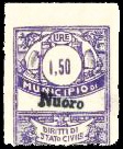 Marca da Bollo del Comune di NUORO su Carta Bianca di dimensioni 22 x 28 mm