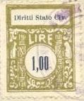 Marca da Bollo del Comune di OTTAVIANO su Carta Bianca di dimensioni 23 x 29,5 mm