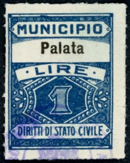 Marca da Bollo del Comune di PALATA su di dimensioni 22,+ mm
