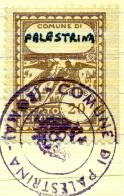 Marca da Bollo del Comune di PALESTRINA su Carta Bianca di dimensioni 22,5 x 29,5 mm