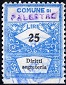 Marca da Bollo del Comune di PALESTRO su Carta Bianca Sottile di dimensioni 22 x 29 mm