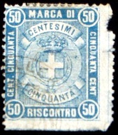 Marca da Bollo del Comune di PANTELLERIA su Carta Bianca di dimensioni 23,5 x 28,5 mm