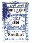 Marca da Bollo del Comune di PANTELLERIA su Carta Bianca Sottile di dimensioni 20 x 30 mm