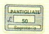 Marca da Bollo del Comune di PANTIGLIATE su Carta Bianca di dimensioni 18,5 x 12,5 mm
