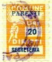 Marca da Bollo del Comune di PARENTI su Carta Bianca Sottile di dimensioni 18,5 x 26 mm