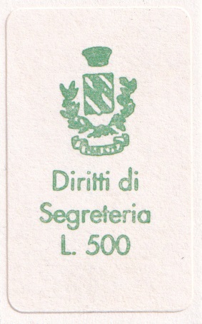 Marca da Bollo del Comune di PARETE su Carta Bianca di dimensioni 22 x 36 mm