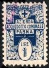 Marca da Bollo del Comune di PARMA su Carta Bianca di dimensioni 22 x 31 mm