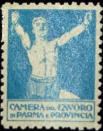 Marca da Bollo del Comune di PARMA su Carta Bianca di dimensioni 22 x 28 mm