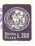 Marca da Bollo del Comune di PARMA su Carta Bianca di dimensioni 23 X 30 mm