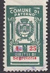 Marca da Bollo del Comune di PATERNO´ su Carta Bianca Sottile di dimensioni 17,5 x 29 mm