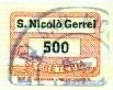 Marca da Bollo del Comune di SAN NICOLO GERREI su Carta Bianca di dimensioni 20 x 14 mm