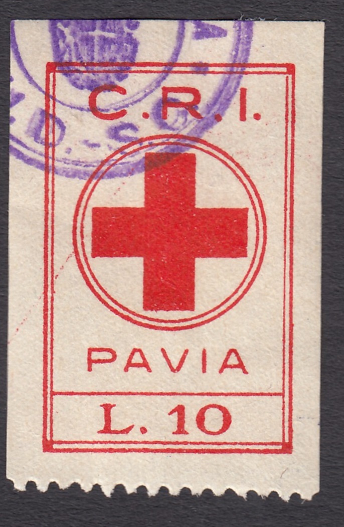 Marca da Bollo del Comune di PAVIA su Carta Bianca di dimensioni 19 x 30 mm