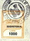 Marca da Bollo del Comune di PELLEZZANO su Carta Bianca di dimensioni 19,5 x 24 mm