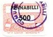 Marca da Bollo del Comune di PENNABILLI su Carta Bianca di dimensioni 19 x 14 mm